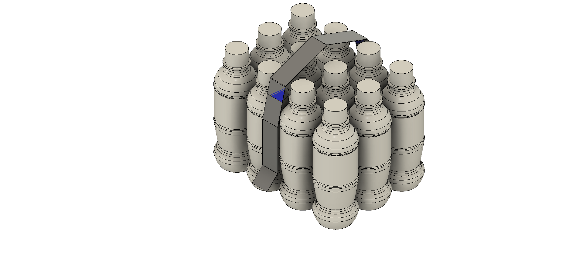 CAD-Darstellung Gebindeformat 0,5 l · 4 × 3