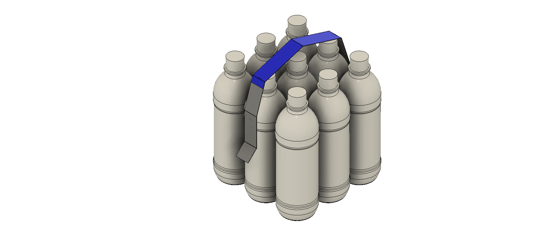 CAD-Darstellung Gebindeformat 0,75 l · 4 × 3