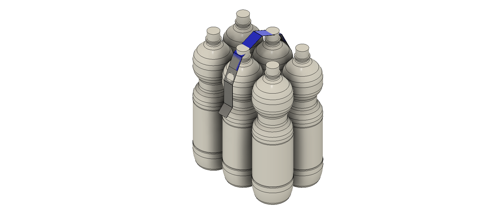CAD-Darstellung Gebindeformat 1,5 l · 3 × 2